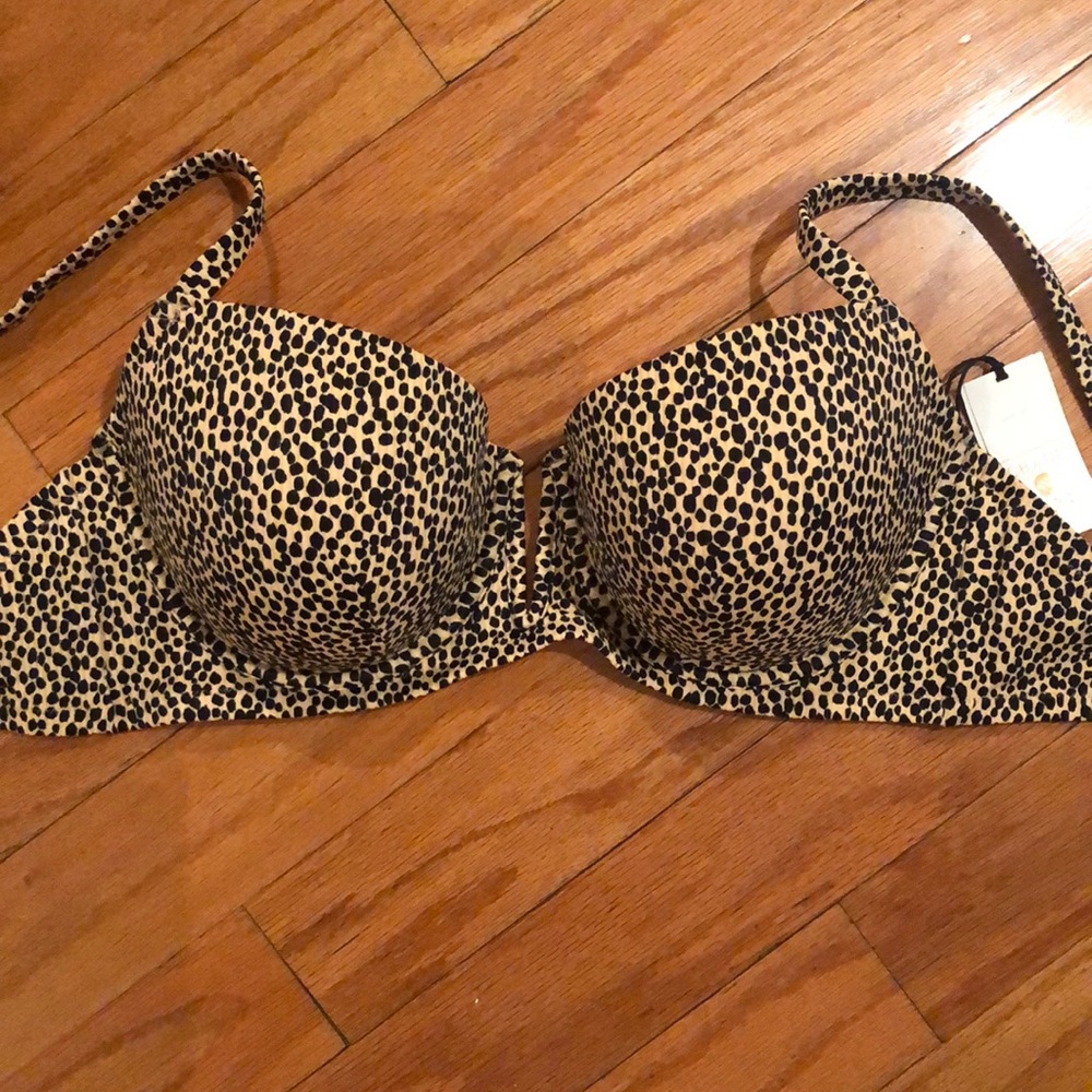 Leopard bikini top